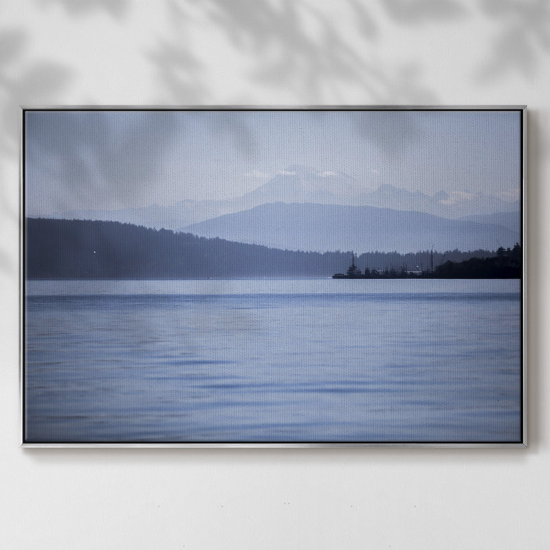 Blue Serenity " Blue Serenity ", 37" H x 25" W x 2" D, Silver Framed