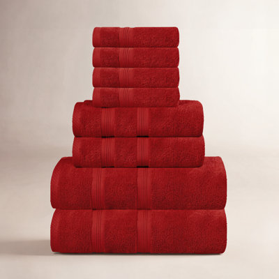 8-Piece Zero-Twist Cotton Towel Set