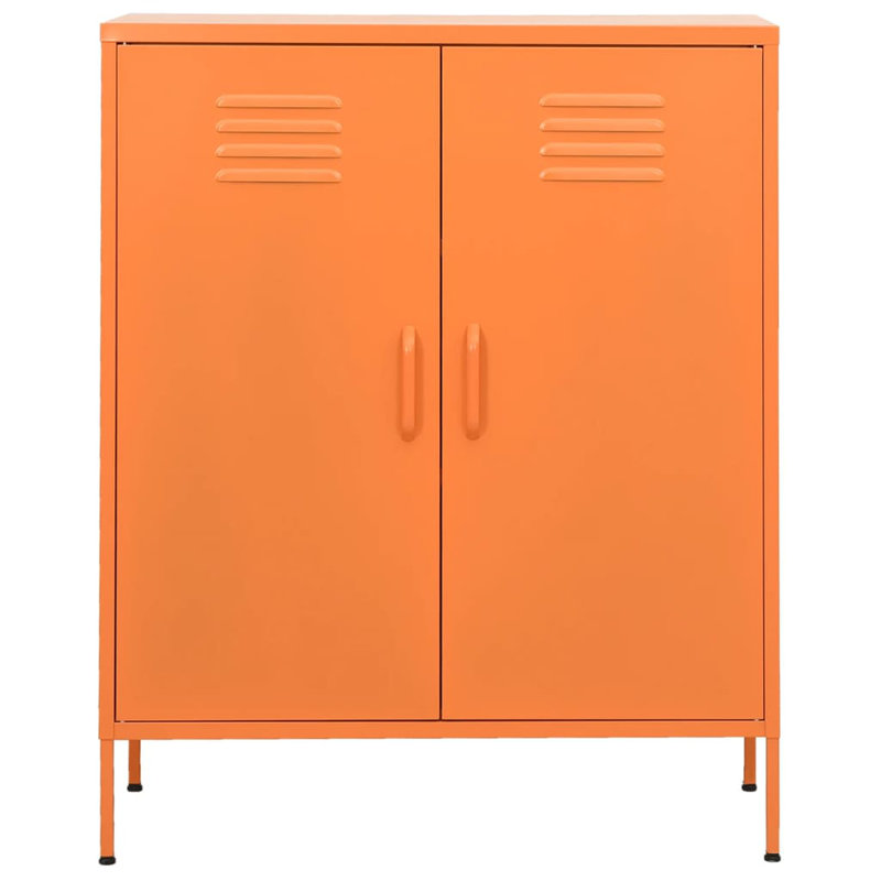 Storage Cabinet Freestanding Drawer File Cabinet for Home Office Steel, Orange