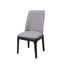 Chaise d'appoint Madan en lin gris clair et chêne gris (ensemble de 2)