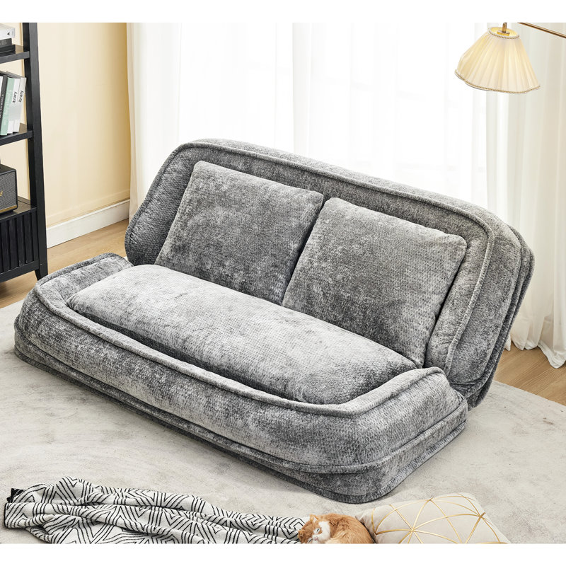 Vidéo fournie, paresseux, lit double pour chien humain, 5 dossiers réglables, chenille, revêtement en chenille de travail et de lecture, 21 positions, coussin gonflable, très grand canapé pour s'étirer