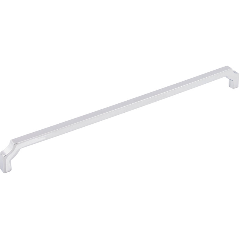 Davenport Bar pull, Polished Chrome, 12" Center to Center