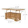  51.25'' L x 27'' W Extendable Outdoor Wicker Coffee Table