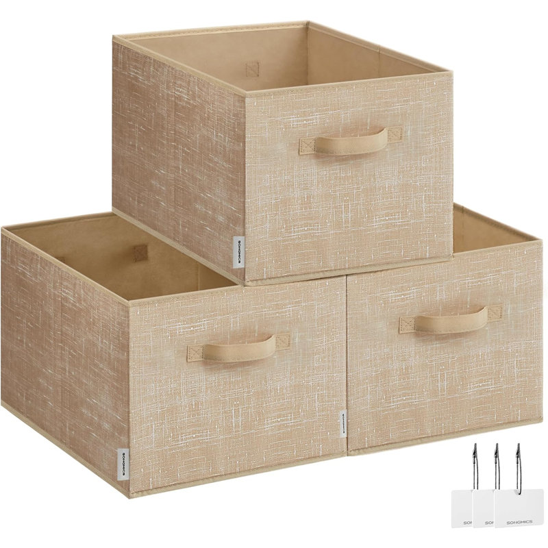 Rebrilliant Fabric Decorative Basket, Sand Beige