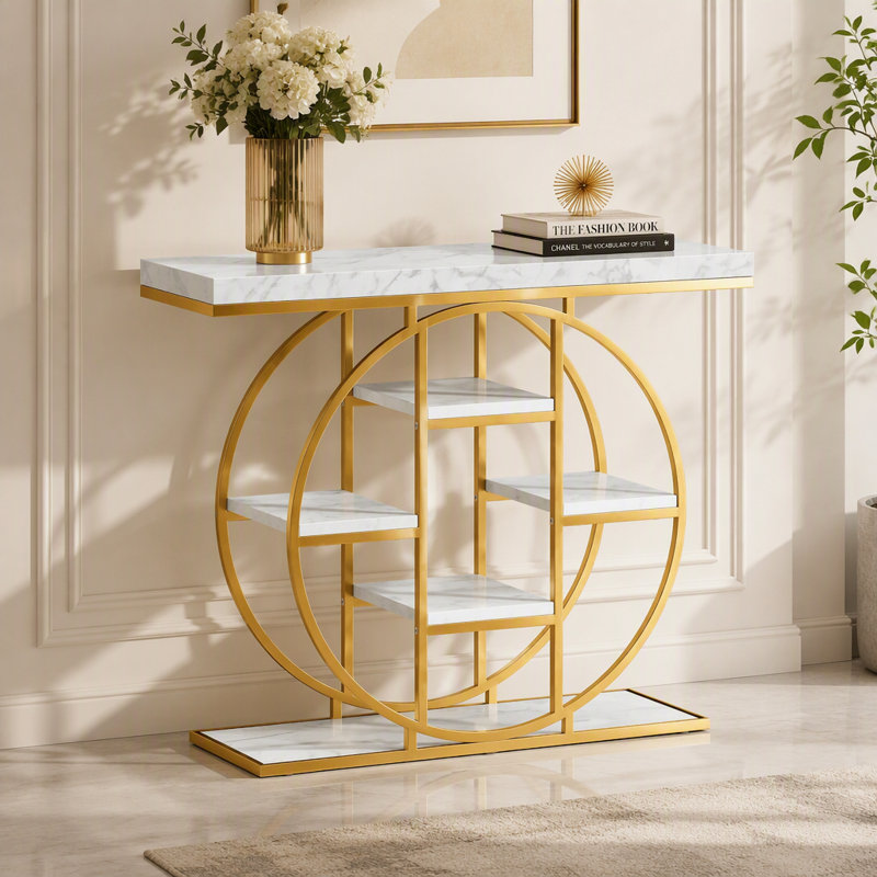 Table d'appoint, console avec tablettes