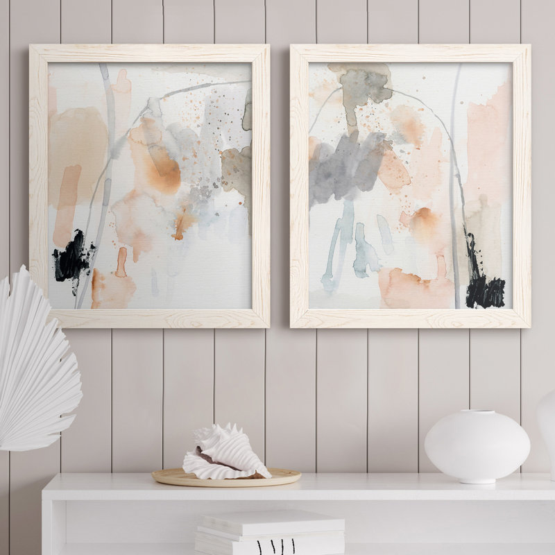 «Tincture I», ensemble de 2 reproductions d'art sur toiles, H 24 po x l 36 po x P 1,5 po, Toile blanche encadrée
