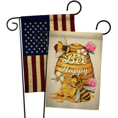 Drapeau de jardin à 2 faces en polyester / mélange de polyester 19 po x 13 po