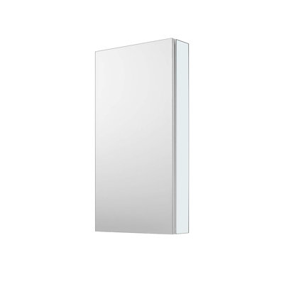 16 " W X 24 " H Surface and Recessed Frameless Medicine Cabinet with Mirror