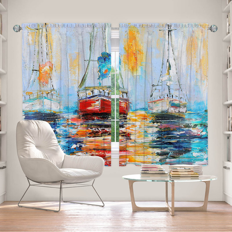 Eimmy Room Darkening Curtain Pair, 56" W x 78" L