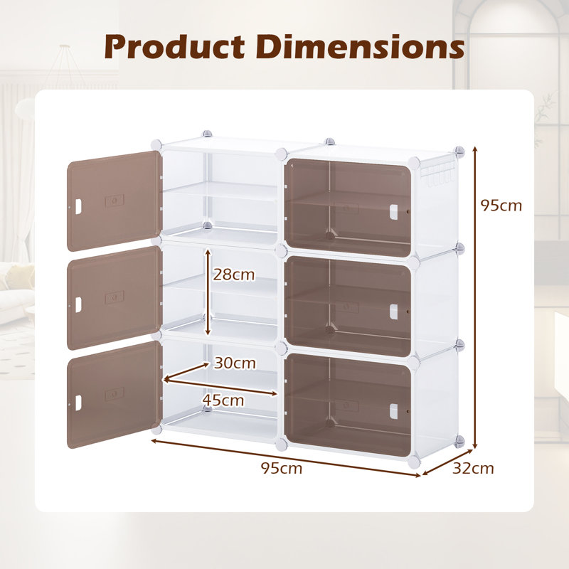 24 Pair Shoe Storage Cabinet