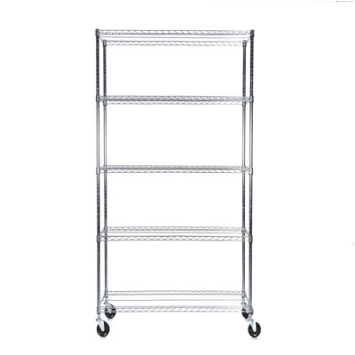 Bradberry 90.7cm W Metal Shelving Unit with Wheels