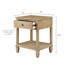 Table de chevet traditionnelle en bois - Espace de rangement naturel et pratique