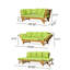 Lit de jour en bois avec fonction extensible et coussins décoratifs - l 64,27 po x H 27,77 po x P 30,93 po