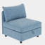Canapé modulaire convertible bleu antique avec rangement en chenille