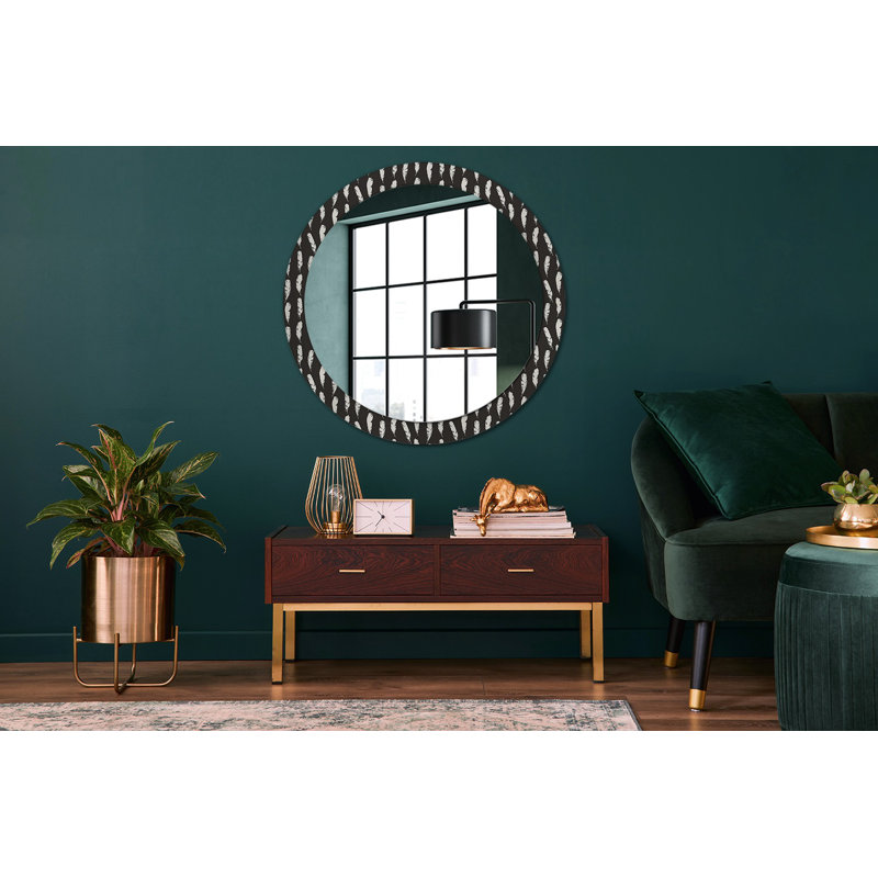 Huldar Glass Flat Wall Mirror, 90cm H x 90cm W