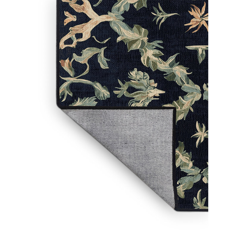 Machine Washable Gray Area Rug, Rectangle 7' x 9'