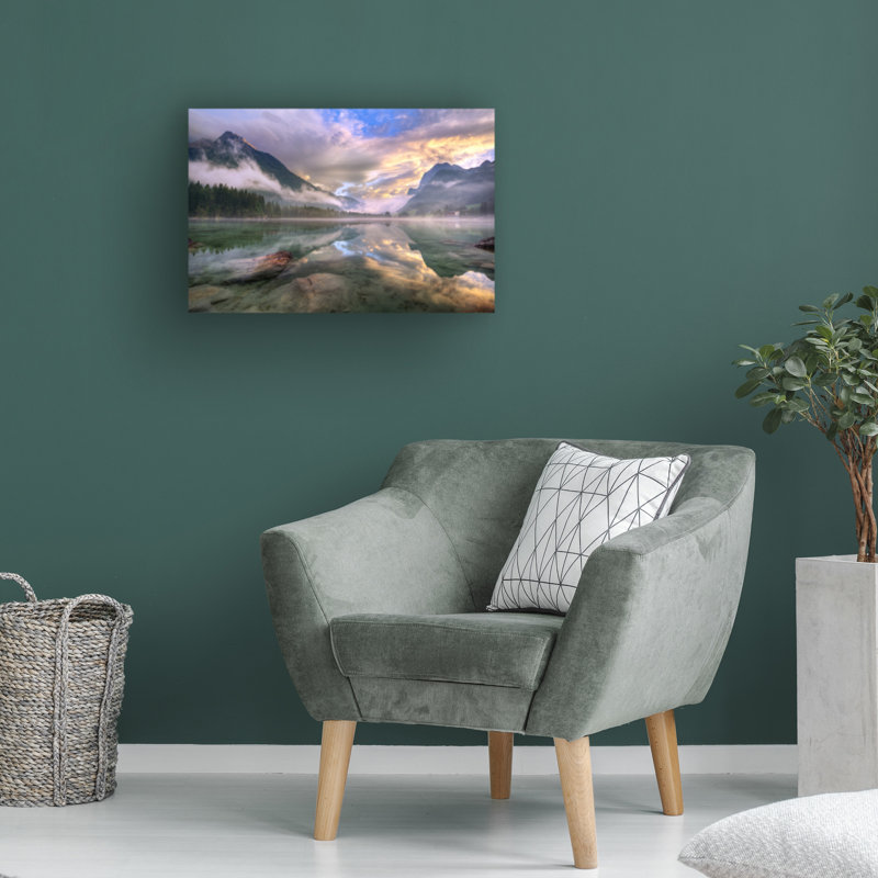 Art sur toile, Lac bol Keller Hintersee, H 12 po x l 19 po