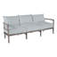 Santa Barbara 87" Wide Outdoor Teak Patio Sofa with Cushions-19669152-19669168-125804076