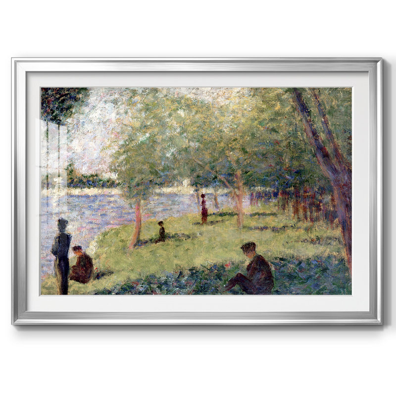 «Study For Sunday On La Grande Jatte», reproduction d'art sur papier, Argent, H 15 po x l 21 po x P 1,5 po