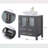 30''Grey Modern Freestanding Bathroom Vanity With Ceramic Top-277828242