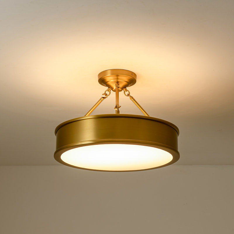 LED Drum Semi Flush Mount