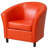 Barrell Faux Leather Barrel Chair-551845356
