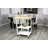 Origami Foldaway Rolling Kitchen Cart Solid Wood Top-1473739087