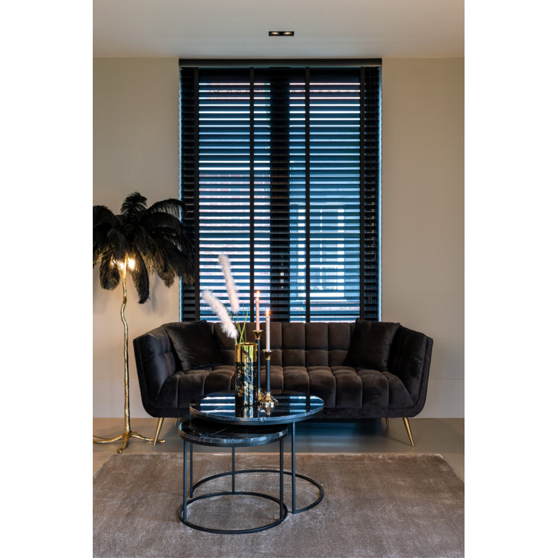 Huxley Velvet Sofa, Anthracite Velvet