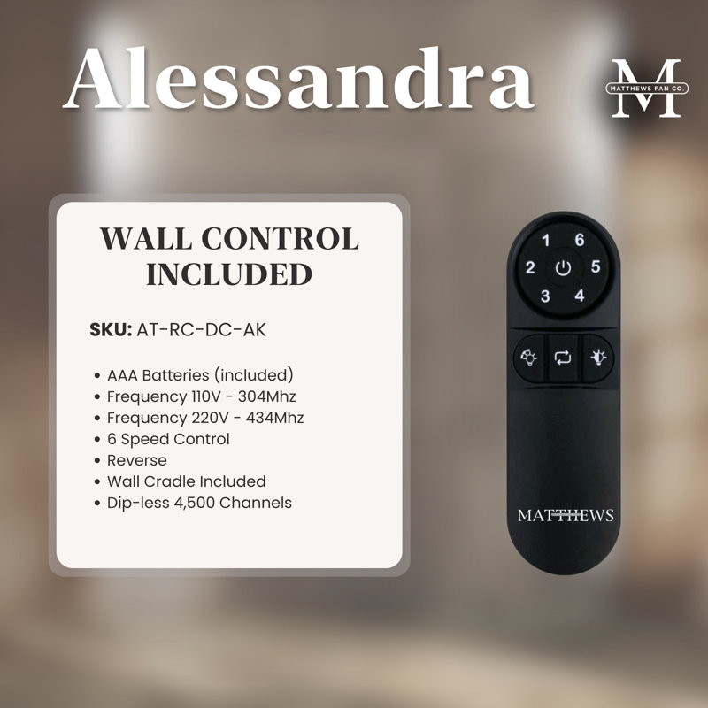 Alessandra Outdoor Downrod Ceiling Fan, Matte Black, Matte Black