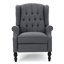 Fauteuil inclinable gris anthracite en tissu capitonné-984299535