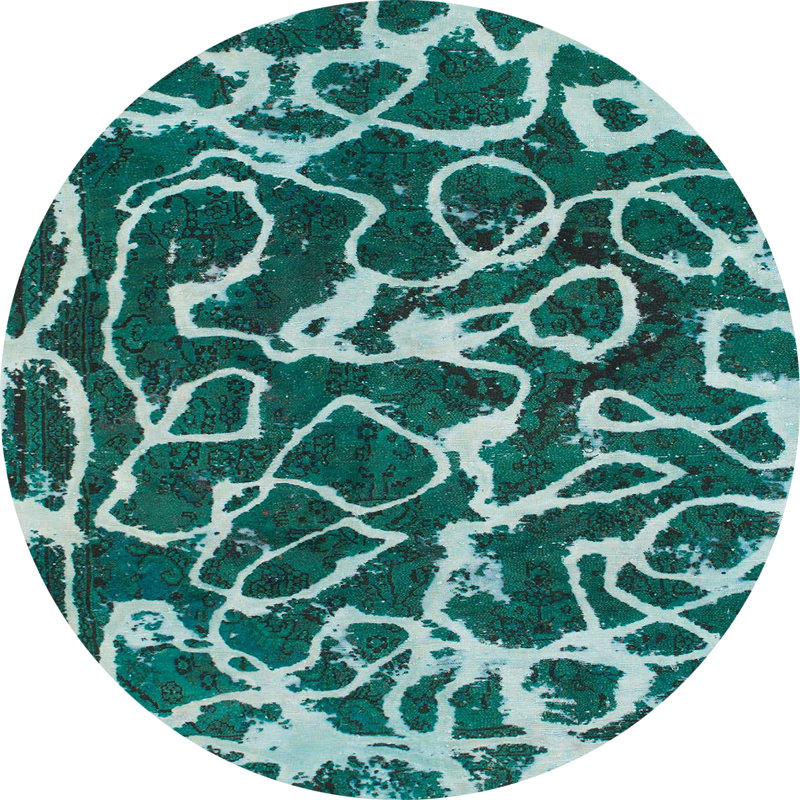 Ajim Abstract Indoor Rug, Round 3'