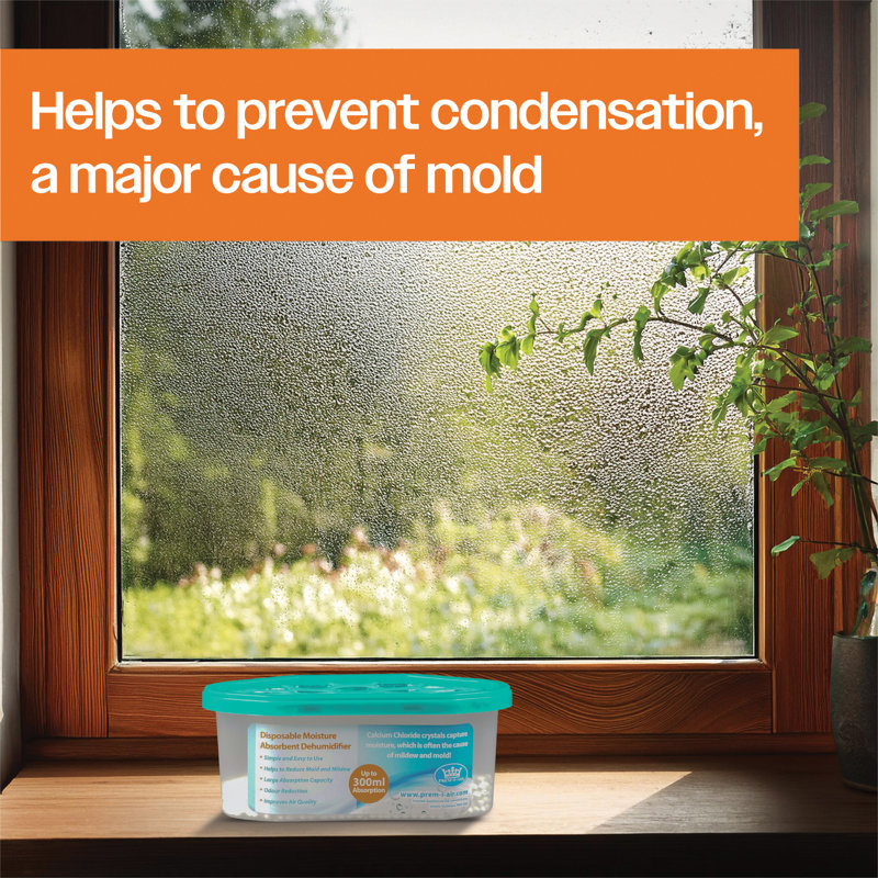 MOISTURE DEHUMIDIFIER 500ML, 6.30cm H x 15.30cm W x 8.50cm D