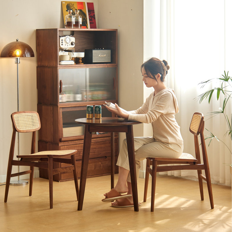 Oak Round Solid Wood Dining Table