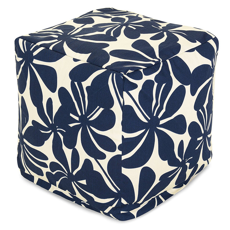 Monterey Upholstered Ottoman, Navy Blue