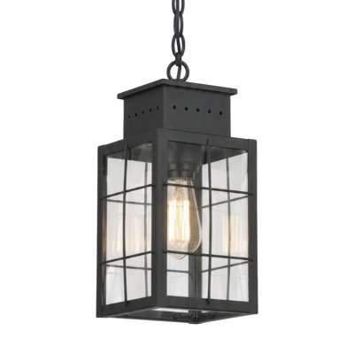 Laiton Traditions - Norfield - 1 lumière - 13 pouces - Noir mat - Laiton massif - Luminaire suspendu