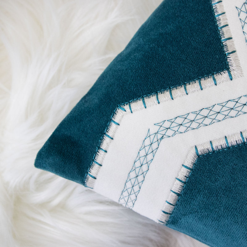 Coussin en soie Haerlo, Bleu céruléen