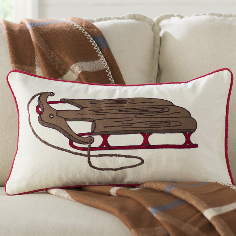  Wooden Sled Pillow Cover