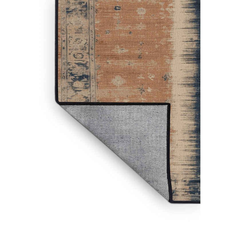 Tapis brun lavable à la machine, Carré 5 pi
