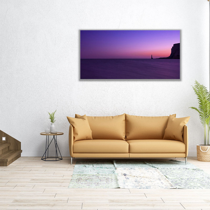Magnifique paysage marin, Eastourne, England, UK - reproduction d'art sur toile, H 30 po x l 60 po