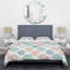 Motif de cercle vert - ensemble de housse de couette abstrait - polyester microfibre-1487215065