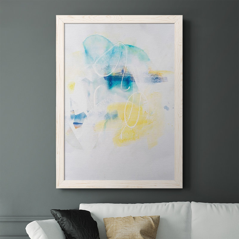Drinel Spacial II Framed On Canvas Print, White, 37.5" H x 27.5" W x 1" D