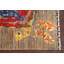 Tapis oriental contemporain abstrait noué à la main 3 x 4