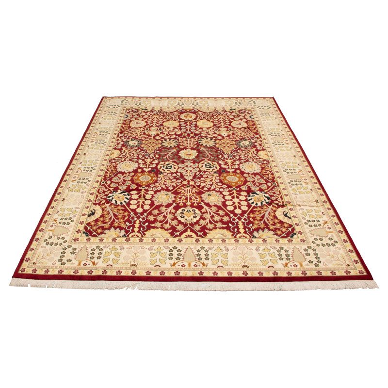 Tapis en laine rouge 9 pi x 12 pi 4 po main-of-kind-noué la 2010 Tallac