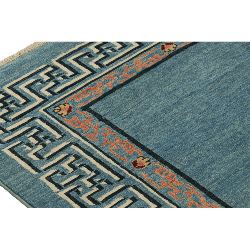 One-of-a-Kind Hand Knotted Area Rug, Rectangle 3'2" x 4'