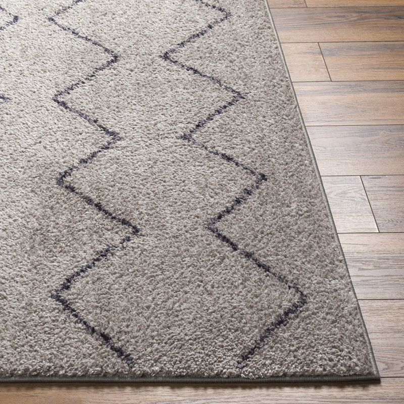 Tapis lavable à la machine Pewter, Rectangle 2 pi 7 po x 4 pi