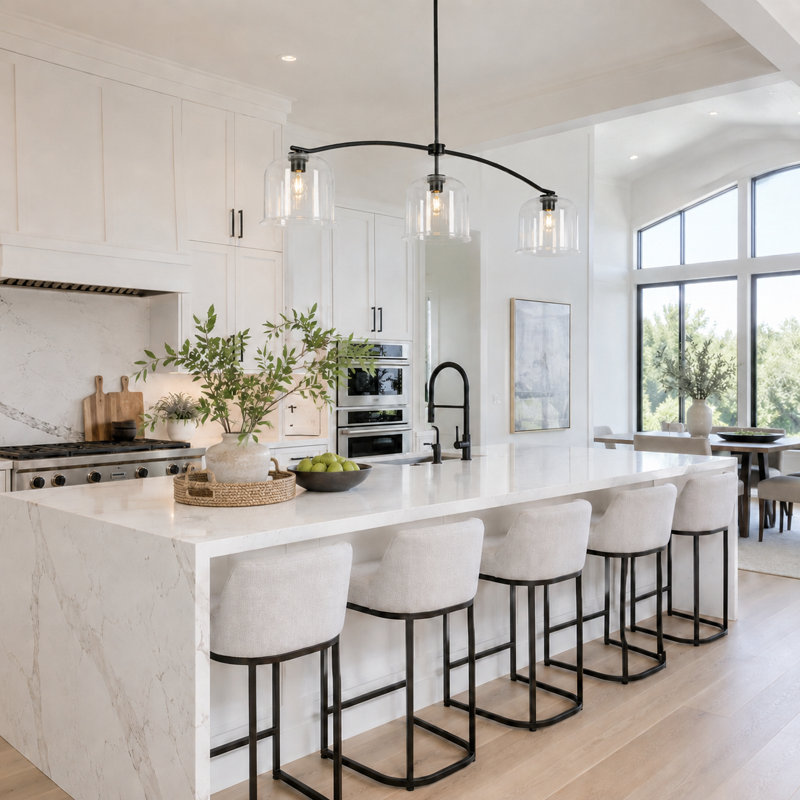 Justyce 3-Light 55.9"W Oversized Kitchen Island Pendant
