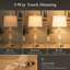Ensemble de lampes de chevet à intensité variable avec ports USB et ampoules Geigle Framhouse-1271223775