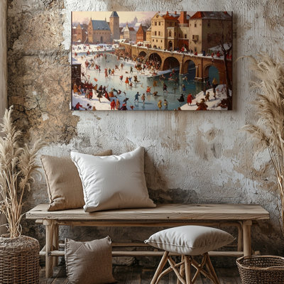 «Winter Village Festival», toile d'art sur toile