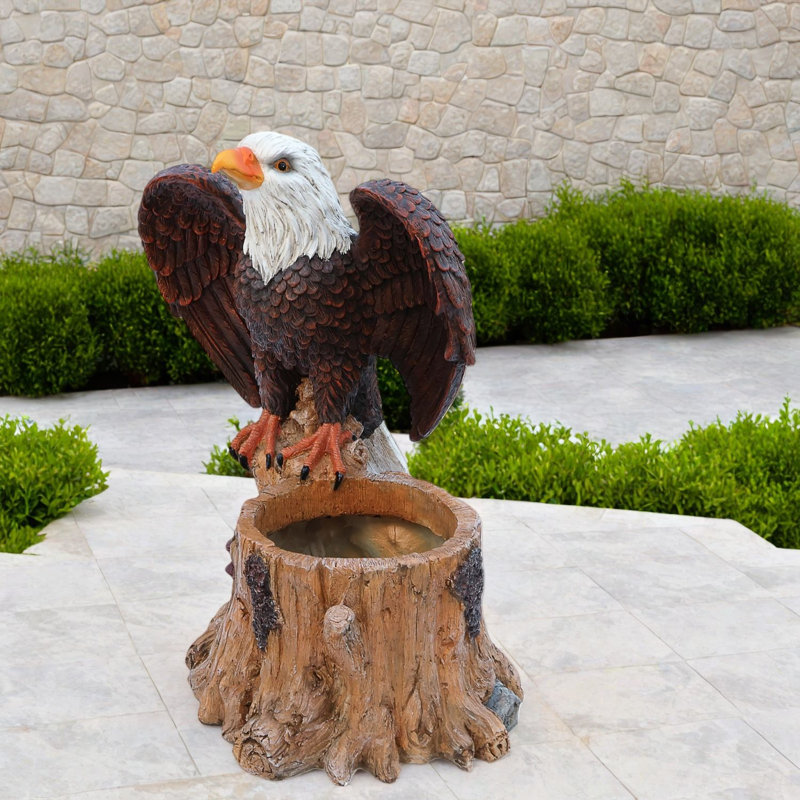 Jardinières Eagle, décoration de souche d'arbre rustique en résine durable pour jardin de patio