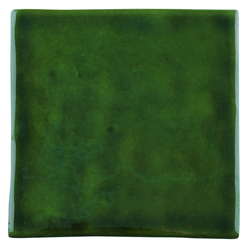 Viva Antic Handmade 4" x 4" Ceramic Tile, Green